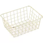Accesoriu pentru casă Bisk 08061 Cos pentru baie 24x18x10 FILUM, auriu