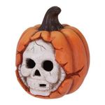 Decor Promstore 42487 Сувенир LED Halloween Тыква с черепом 11cm, керамика