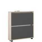 Raft pentru încălțăminte Mobildor-Lux Leo Slim 50x16x86H cm Sonoma/Anthracite