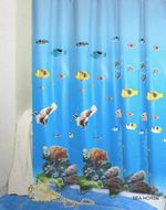 Занавеска для ванной Bisk 00074 PEVA SEA HORSE 180x200