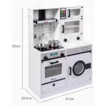 Bucătărie și veselă de jucărie Richi (63246) Bucatarie din lemn pentru fetite, cu sunete si lumini