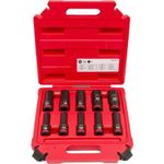 Set de tubulare, bite, duze Milwaukee 4932480457 set de 10 chei tubulare de impact lungi, Shockwave, 1/2