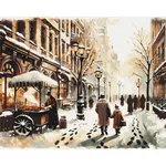 Картина по номерам BrushMe BS53844 40*50 cm (în cutie) Oraș de iarnă