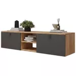 Тумба напольная для TV Mobildor-Lux ZEN (200x35x38H cm) Sonoma/Anthracite