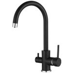Смеситель кухонный Helika-AquaSanita 2963-601 SABIADUO Black metallic