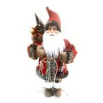 Новогодний декор Promstore 20207 Дед Мороз в красной шубе с елкой 80cm