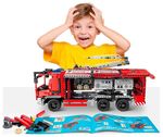 6805, XTech Bricks: 2in1, Fire Truck With Water Spraying, 1288 pcs