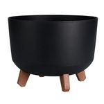 Цветочный горшок ProGarden 57466 Ghiveci pentru flori cu picioare, D29cm, H17cm, antracit