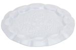 Подставка-тарелка декоративная чеканка 11.5cm, белая