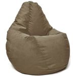 Кресло-мешок BeanBag BM5872, Кресло Груша из велюра Maserrati, L, латте