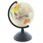 Glob New World Glob cu harta politica a lumii, d=20cm, alb (Gl.20.PVC_white)