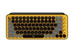 Wireless Keyboard Logitech POP Keys, Mechanical, Compact design, Emoji Keys, 2xAAA, BT/2.4, Yellow