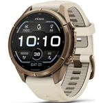Ceas inteligent Garmin Fenix 9 Pro 43mm, GoldTi w/Crm/FrGry band (010-04335-26)