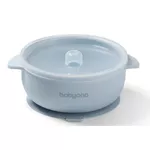 Посуда для кормления BabyOno 1662/01 Vas din silicon cu ventuza si capac (albastru)