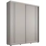 Шкаф Mobildor-Lux Compact uși glisante PAL cu ornament linii (220x45x220H cm) Grey