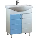 Шкаф под умывальник Mashtab 11558 Domino cu 2 usi 60cm Alb-Albastru