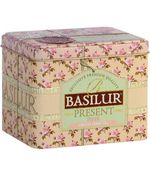 Ceai verde  Basilur Lose Leaf Tea  PRESENT PINK, cutie metalică, 100g