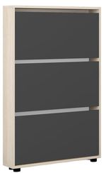 Полка для обуви Mobildor-Lux Leo Slim 60x16x125H cm Sonoma/Anthracite