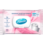 Влажная туалетная бумага Smile Sensitive, 44 шт.