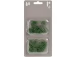 Set carlige pentru decoratiuni 40buc, metal, verde