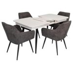 Set masă și scaune Evelin di Costacurta стол DT-432-1R B + 4 стула YTC-090B Dark grey