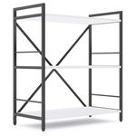 Raft de birou Nex Home Raft metalic Loft 900x800x400mm, 3 polite PAL, Anthracite/White snow