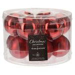 Новогодний декор Promstore 27481 Набор шаров стеклянных 12x50mm, цилиндр, красные