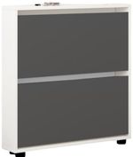 Raft pentru încălțăminte Mobildor-Lux Leo Slim 100x16x86H cm White/Anthracite