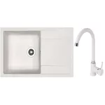 Chiuvetă bucătărie cu bateria Dr.Gans Techno 860 + SanDonna F 7073 alb