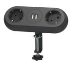 Фильтр электрический ORNO ORAE13133GSB 2 prize + 2 USB 1.4M NEGRU