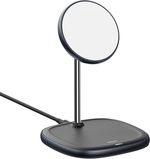 Baseus Wireless Charger Swan Magnetic Desktop Bracket Type-C 15W for iPhone 12/13/14, Black