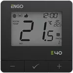 Termostat de cameră ENGO Controls E40-230B prin internet ZigBee/Wireless cu baterie, black