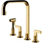 Смеситель кухонный Gessi 58703-246 Inciso Gold PVD