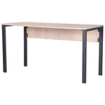 Офисный стол AMF 024331 Pluto 138x60x75cm, Дуб Эндгрейн/Черный графит