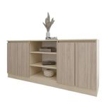 Comodă Smartex (16311) Т5 180cm Ivory+Stejar Deschis