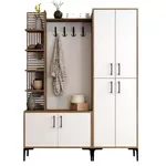 Mobilă pentru antreu Trendy Viyana DA, Nuc, Alb 150x200x35cm (GTR001366)