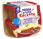Nestle пюре мусака из говядины, 2х200гр, (8+)