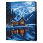 Картина по номерам BrushMe BS54193 40x50cm (în cutie) Oglinda înghețată a lacului