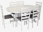 Set masă și scaune Evelin di Costacurta стол HV-33V White + 6 стульев Gloria White/NV-10WP Grey