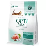 Корм для питомцев Optimeal 24231087 Сухой корм Super Premium для котят, курица, 6x200гр