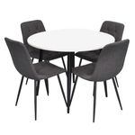 Set masă și scaune Evelin di Costacurta стол DT-402-3B + 4 стула YTC-080B Dark grey