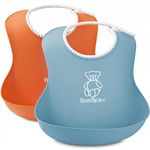 Слюнявчики BabyBjorn 046207A Set Soft Bib Orange/Turquoise