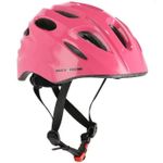 Cască de protecție Nils MTW01 Abisal roz cu LED, mărime S (47-55cm), ventilație, carcasă ABS, lumină LED