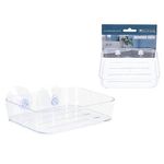 Мыльница Holland 53949 de perete Bathroom Solutions, 13x12x3cm cu ventuze, plastic, transparent