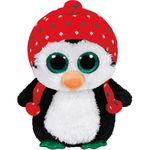 Jucărie de pluș TY TY36950 FREEZE penguin with knit hat 24 cm