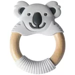 Iinel dentiție Bibipals Teething Ring Koala, Grey and Charcoal