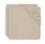 Детское постельное белье Jollein 2511-507-00093 Cearsaf cu elastic Jersey Nougat, 120x60cm, 2buc