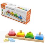 Puzzle Viga 44686 Sorter geometric din lemn Învățăm despre forme si culori