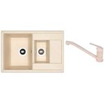 Мойка кухонная со смесителем Dr.Gans Astra 760K + SanDonna F 1066 bej