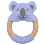 Iinel dentiție Bibipals Teething Ring Koala, Purple and Charcoal